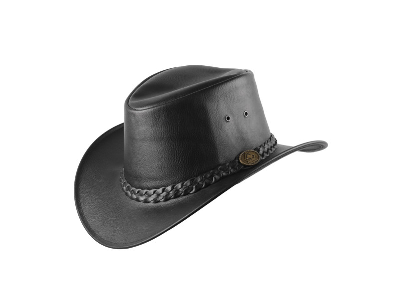 Klobúk kožený Scippis Couta čierny