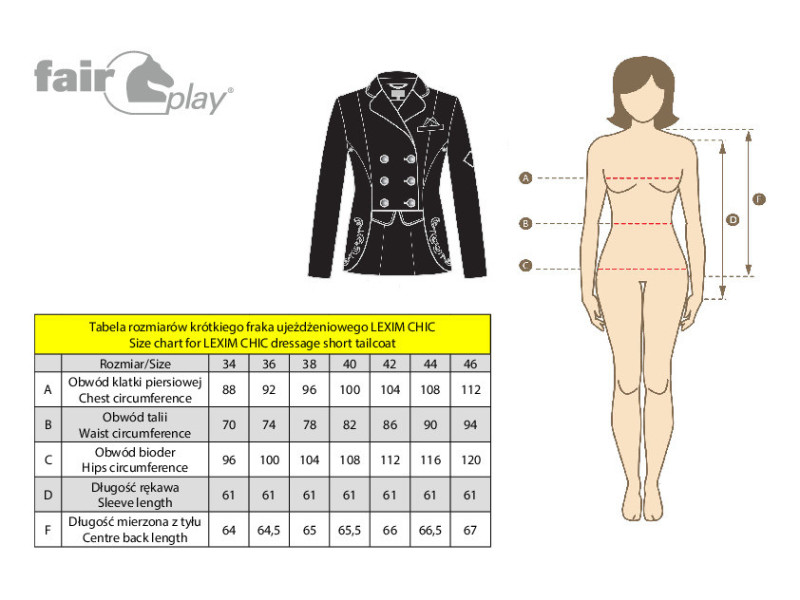 Drezúrny krátky frak FP Lexim Chic