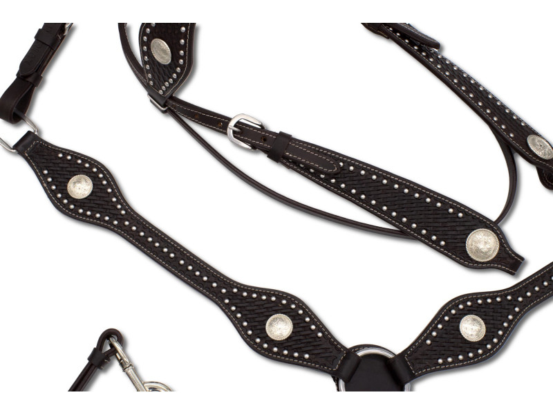 Uzdečka westernová s poprsákom