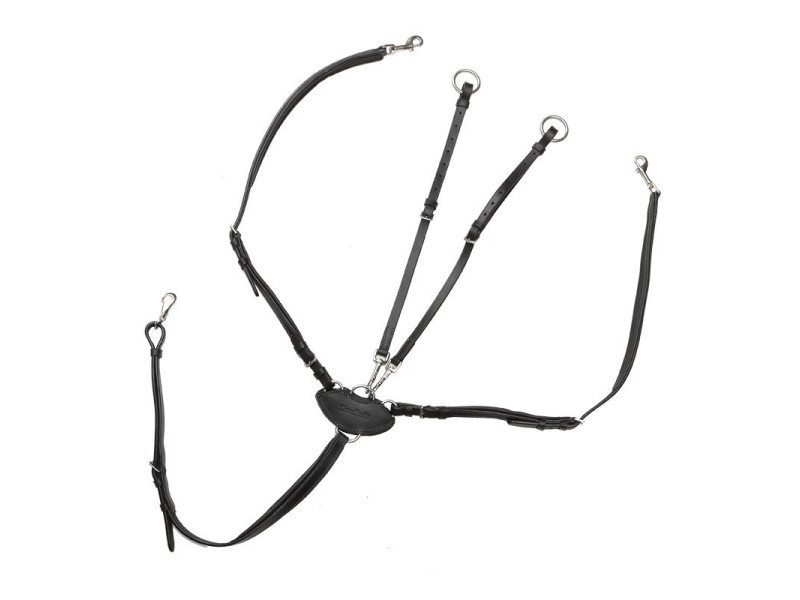 Poprsný remeň s martingalom kožený Kavalkade 